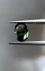 Green Blue Oval Sapphire image 0