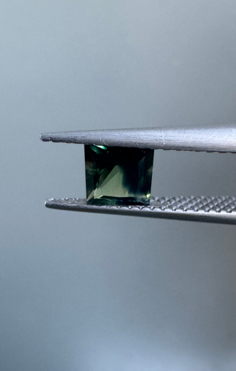 Blue Green Square Sapphire