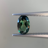 Pair Of Green Blue Parti Sapphires