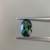 Pair Of Green Blue Parti Sapphires