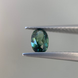 Pair Of Green Blue Parti Sapphires