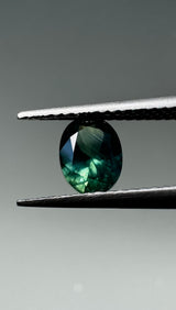 Blue Green Oval Sapphire image 0
