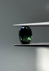 Oval Blue Green Yellow Parti Sapphire image 1