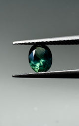 Blue Green Oval Sapphire image 2