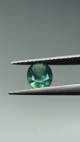 Blue Green Oval Sapphire